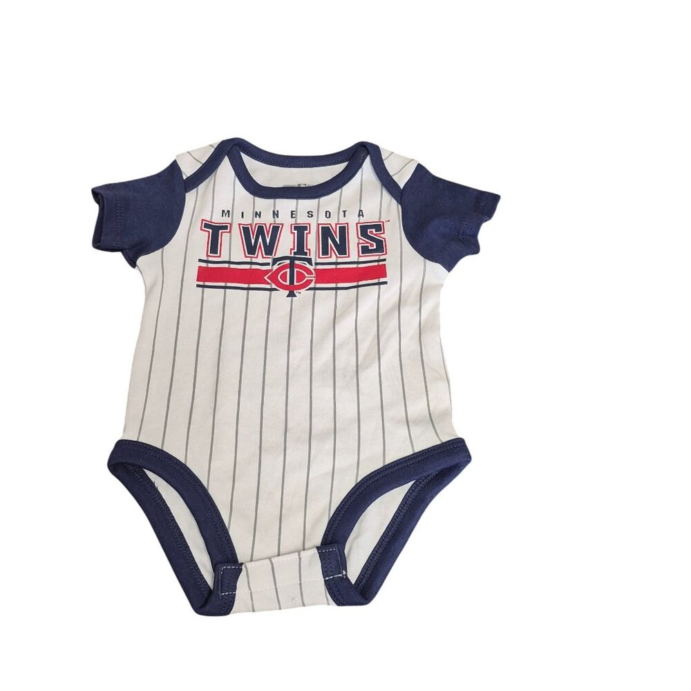 Minnesota Twins Baby Onesie 0-3M Genuine Merchandise Team Athletics Blue/White P